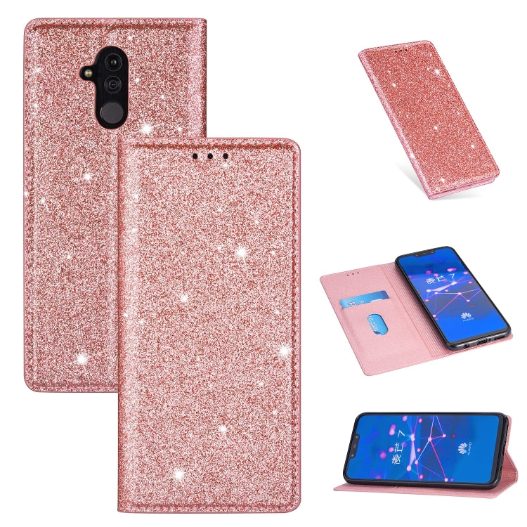 Ultrathin Glitter Magnetic Horizontal Flip Leather Case with Holder & Card Slots, For Huawei P40 Lite, For Huawei P40, For Huawei P40 Pro, For Huawei Mate 20 Pro, For Huawei Mate 10 Lite, For Huawei Mate 10 Pro, For Huawei Mate 20, For Huawei Mate 20 L...