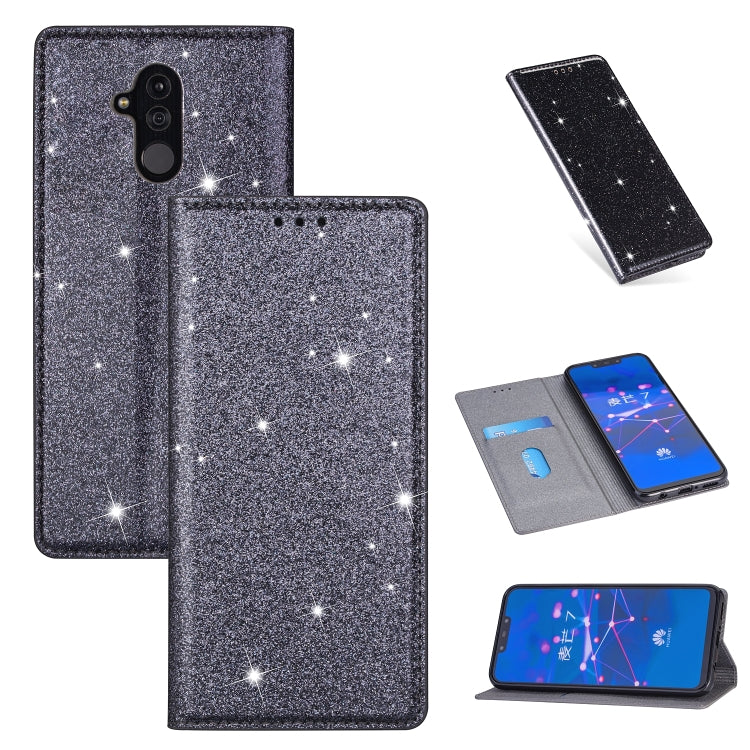 Ultrathin Glitter Magnetic Horizontal Flip Leather Case with Holder & Card Slots, For Huawei P40 Lite, For Huawei P40, For Huawei P40 Pro, For Huawei Mate 20 Pro, For Huawei Mate 10 Lite, For Huawei Mate 10 Pro, For Huawei Mate 20, For Huawei Mate 20 L...