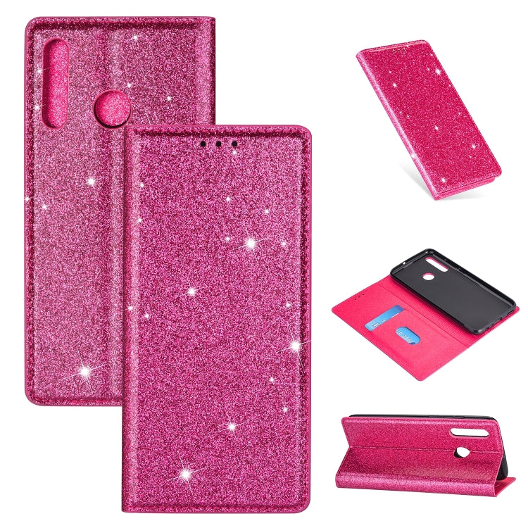 Ultrathin Glitter Magnetic Horizontal Flip Leather Case with Holder & Card Slots, For Huawei P40 Lite, For Huawei P40, For Huawei P40 Pro, For Huawei Mate 20 Pro, For Huawei Mate 10 Lite, For Huawei Mate 10 Pro, For Huawei Mate 20, For Huawei Mate 20 L...