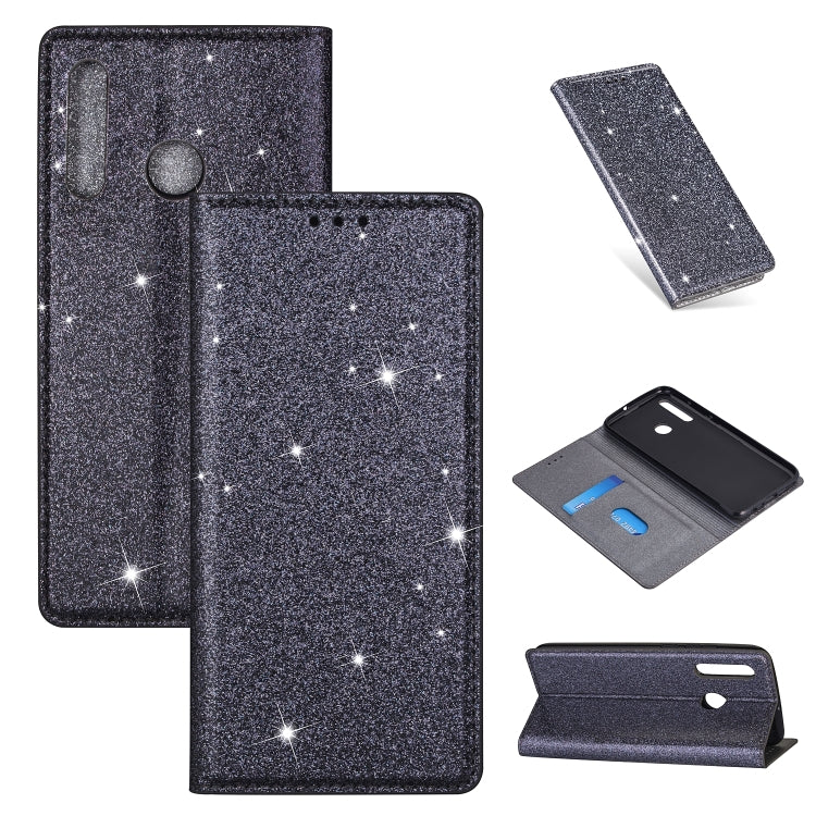 Ultrathin Glitter Magnetic Horizontal Flip Leather Case with Holder & Card Slots, For Huawei P40 Lite, For Huawei P40, For Huawei P40 Pro, For Huawei Mate 20 Pro, For Huawei Mate 10 Lite, For Huawei Mate 10 Pro, For Huawei Mate 20, For Huawei Mate 20 L...