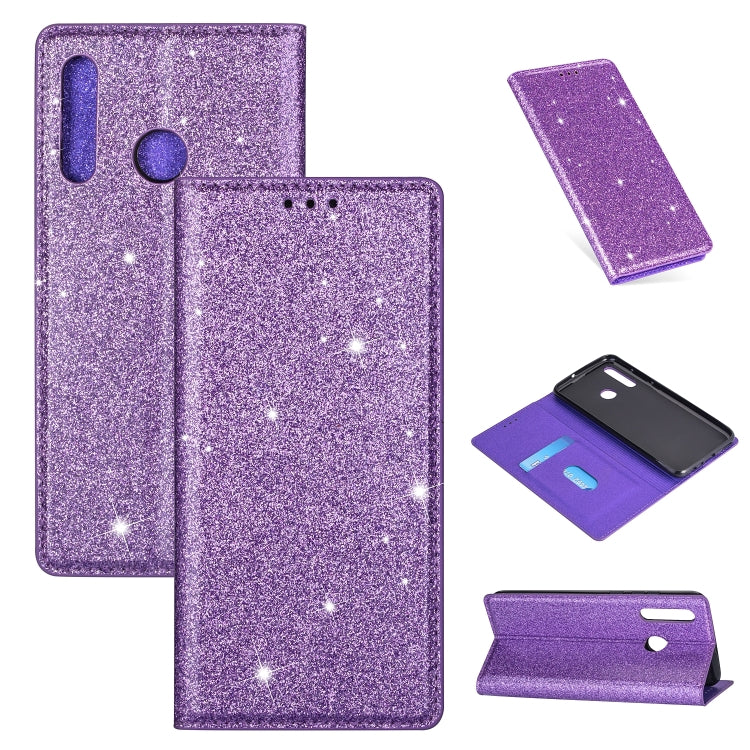 Ultrathin Glitter Magnetic Horizontal Flip Leather Case with Holder & Card Slots, For Huawei P40 Lite, For Huawei P40, For Huawei P40 Pro, For Huawei Mate 20 Pro, For Huawei Mate 10 Lite, For Huawei Mate 10 Pro, For Huawei Mate 20, For Huawei Mate 20 L...