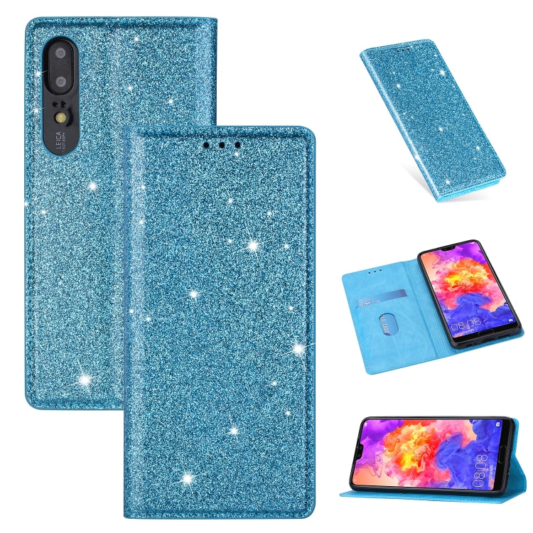 Ultrathin Glitter Magnetic Horizontal Flip Leather Case with Holder & Card Slots, For Huawei P40 Lite, For Huawei P40, For Huawei P40 Pro, For Huawei Mate 20 Pro, For Huawei Mate 10 Lite, For Huawei Mate 10 Pro, For Huawei Mate 20, For Huawei Mate 20 L...