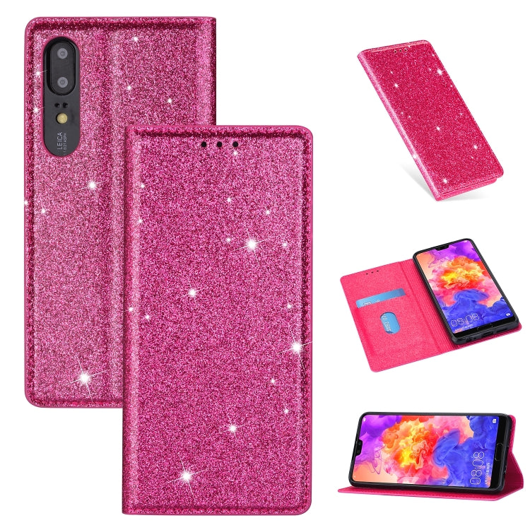 Ultrathin Glitter Magnetic Horizontal Flip Leather Case with Holder & Card Slots, For Huawei P40 Lite, For Huawei P40, For Huawei P40 Pro, For Huawei Mate 20 Pro, For Huawei Mate 10 Lite, For Huawei Mate 10 Pro, For Huawei Mate 20, For Huawei Mate 20 L...