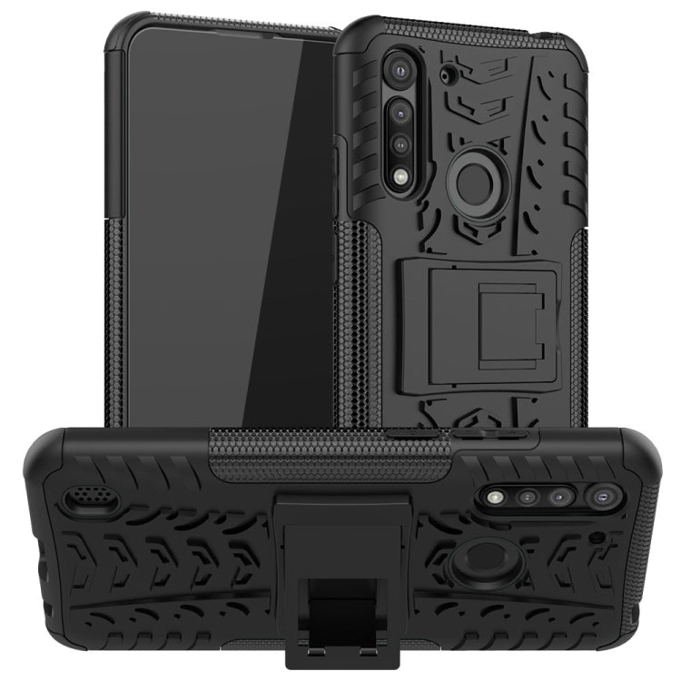 Tire Texture Shockproof TPU + PC Protective Case with Holder, For Xiaomi Redmi 9, For Huawei Honor 9X Lite, For Xiaomi Redmi 10X 5G, For Nokia 5.3, For Motorola Moto G8 Power Lite, For Huawei P Smart (2020), For LG Stylo 6
