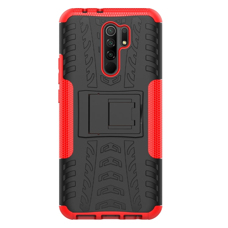 Tire Texture Shockproof TPU + PC Protective Case with Holder, For Xiaomi Redmi 9, For Huawei Honor 9X Lite, For Xiaomi Redmi 10X 5G, For Nokia 5.3, For Motorola Moto G8 Power Lite, For Huawei P Smart (2020), For LG Stylo 6
