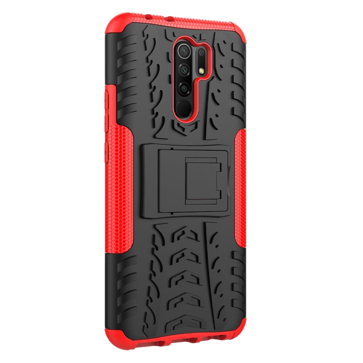 Tire Texture Shockproof TPU + PC Protective Case with Holder, For Xiaomi Redmi 9, For Huawei Honor 9X Lite, For Xiaomi Redmi 10X 5G, For Nokia 5.3, For Motorola Moto G8 Power Lite, For Huawei P Smart (2020), For LG Stylo 6