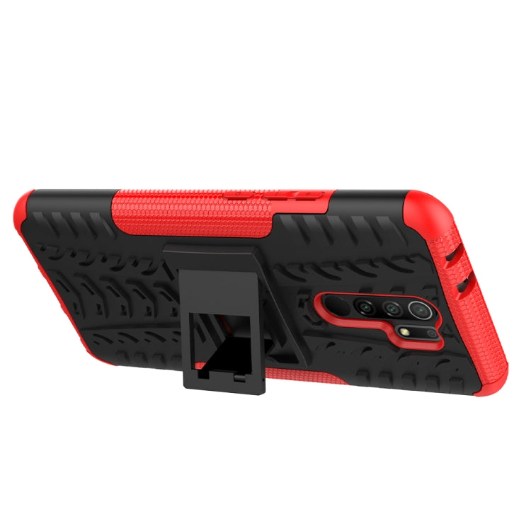 Tire Texture Shockproof TPU + PC Protective Case with Holder, For Xiaomi Redmi 9, For Huawei Honor 9X Lite, For Xiaomi Redmi 10X 5G, For Nokia 5.3, For Motorola Moto G8 Power Lite, For Huawei P Smart (2020), For LG Stylo 6