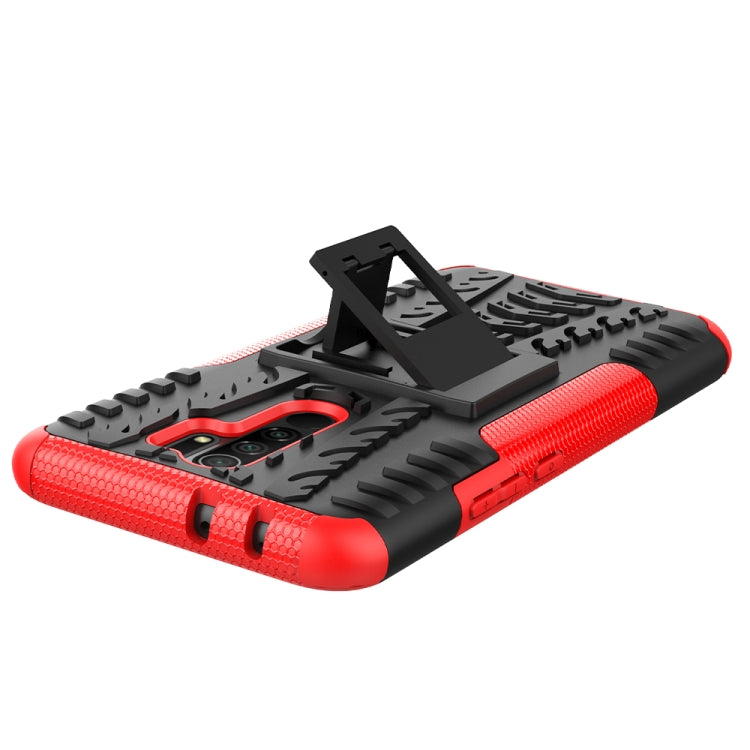 Tire Texture Shockproof TPU + PC Protective Case with Holder, For Xiaomi Redmi 9, For Huawei Honor 9X Lite, For Xiaomi Redmi 10X 5G, For Nokia 5.3, For Motorola Moto G8 Power Lite, For Huawei P Smart (2020), For LG Stylo 6