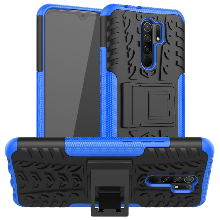 Tire Texture Shockproof TPU + PC Protective Case with Holder, For Xiaomi Redmi 9, For Huawei Honor 9X Lite, For Xiaomi Redmi 10X 5G, For Nokia 5.3, For Motorola Moto G8 Power Lite, For Huawei P Smart (2020), For LG Stylo 6