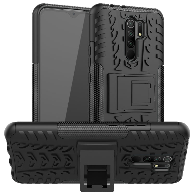 Tire Texture Shockproof TPU + PC Protective Case with Holder, For Xiaomi Redmi 9, For Huawei Honor 9X Lite, For Xiaomi Redmi 10X 5G, For Nokia 5.3, For Motorola Moto G8 Power Lite, For Huawei P Smart (2020), For LG Stylo 6