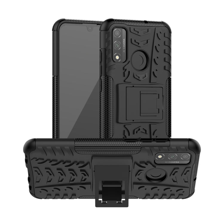 Tire Texture Shockproof TPU + PC Protective Case with Holder, For Xiaomi Redmi 9, For Huawei Honor 9X Lite, For Xiaomi Redmi 10X 5G, For Nokia 5.3, For Motorola Moto G8 Power Lite, For Huawei P Smart (2020), For LG Stylo 6
