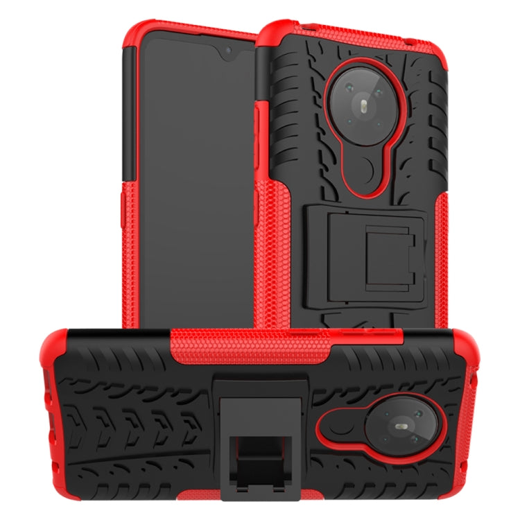 Tire Texture Shockproof TPU + PC Protective Case with Holder, For Xiaomi Redmi 9, For Huawei Honor 9X Lite, For Xiaomi Redmi 10X 5G, For Nokia 5.3, For Motorola Moto G8 Power Lite, For Huawei P Smart (2020), For LG Stylo 6