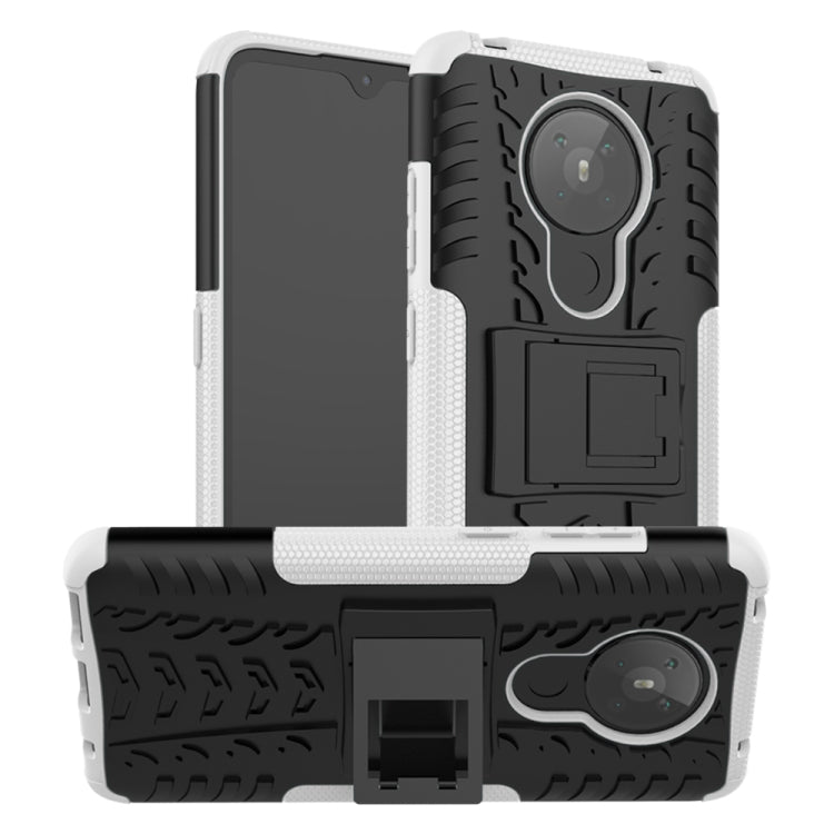 Tire Texture Shockproof TPU + PC Protective Case with Holder, For Xiaomi Redmi 9, For Huawei Honor 9X Lite, For Xiaomi Redmi 10X 5G, For Nokia 5.3, For Motorola Moto G8 Power Lite, For Huawei P Smart (2020), For LG Stylo 6