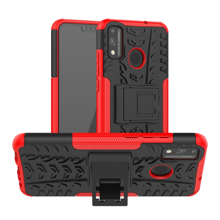 Tire Texture Shockproof TPU + PC Protective Case with Holder, For Xiaomi Redmi 9, For Huawei Honor 9X Lite, For Xiaomi Redmi 10X 5G, For Nokia 5.3, For Motorola Moto G8 Power Lite, For Huawei P Smart (2020), For LG Stylo 6