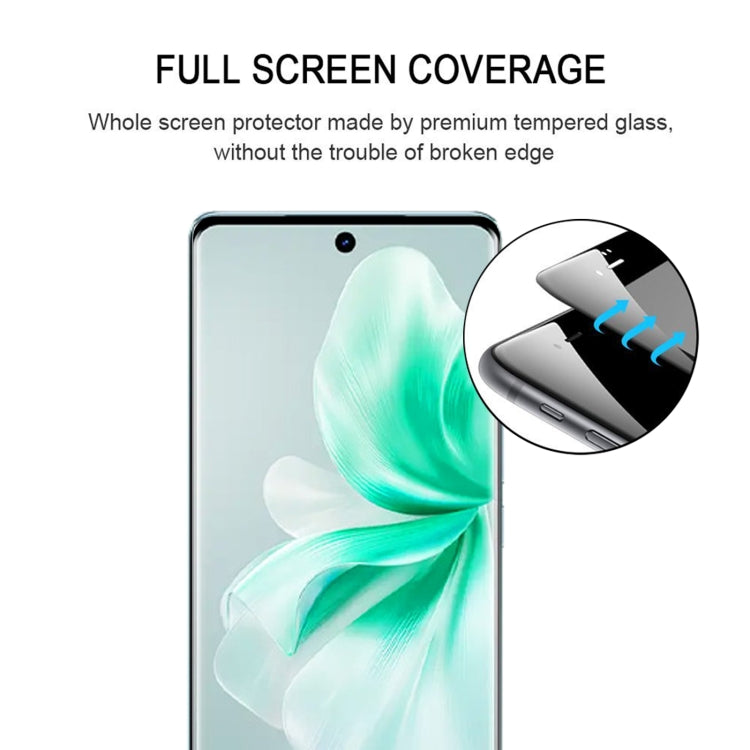 3D Curved Edge Full Screen Tempered Glass Film, For vivo V30 / V30 Pro