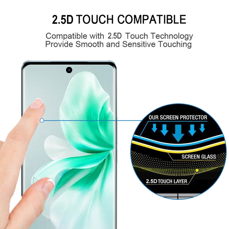 3D Curved Edge Full Screen Tempered Glass Film, For vivo V30 / V30 Pro