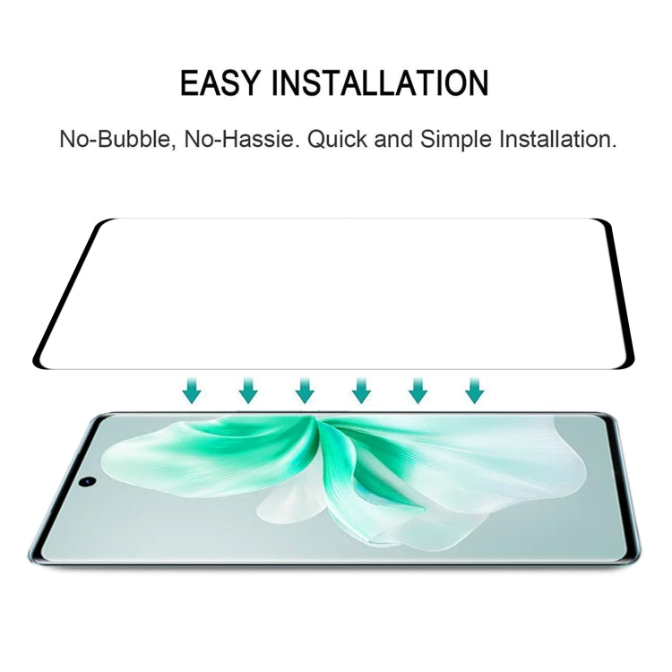 3D Curved Edge Full Screen Tempered Glass Film, For vivo V30 / V30 Pro