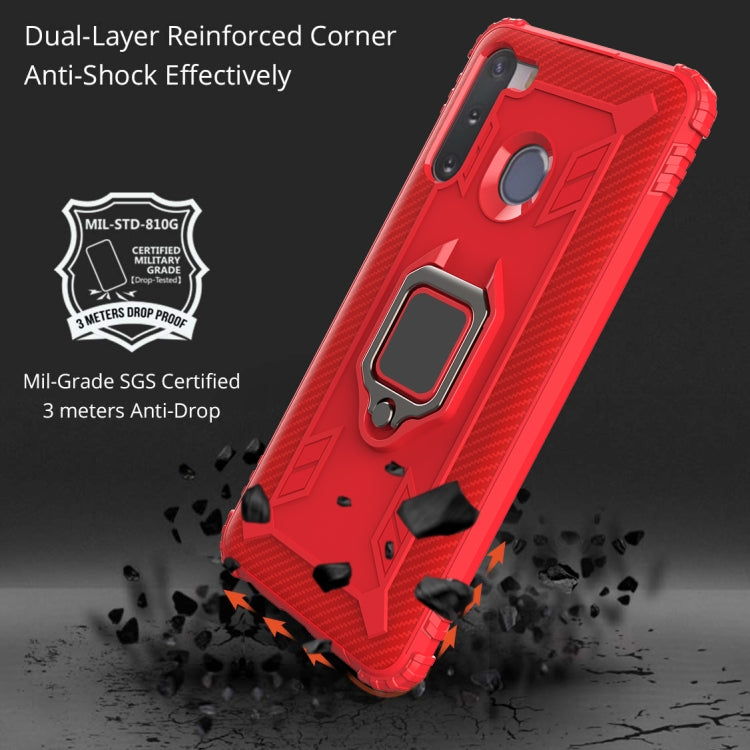 Carbon Fiber Protective Case with 360 Degree Rotating Ring Holder, For Samsung Galaxy A21 (US), For Samsung Galaxy A71 (5G), For Samsung Galaxy A51 (5G), For Xiaomi Mi 10 Lite / Youth (5G), For Xiaomi Redmi 9A, For Xiaomi Redmi 9C, For Huawei Y6p������...
