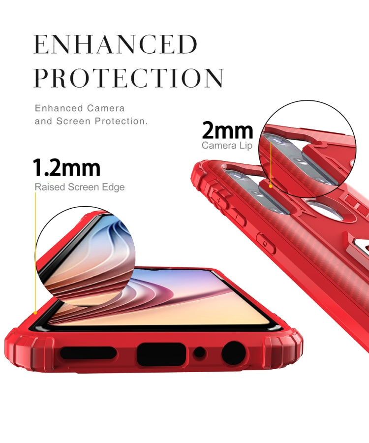 Carbon Fiber Protective Case with 360 Degree Rotating Ring Holder, For Samsung Galaxy A21 (US), For Samsung Galaxy A71 (5G), For Samsung Galaxy A51 (5G), For Xiaomi Mi 10 Lite / Youth (5G), For Xiaomi Redmi 9A, For Xiaomi Redmi 9C, For Huawei Y6p������...