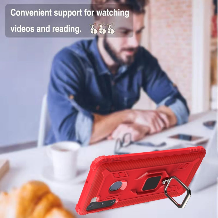 Carbon Fiber Protective Case with 360 Degree Rotating Ring Holder, For Samsung Galaxy A21 (US), For Samsung Galaxy A71 (5G), For Samsung Galaxy A51 (5G), For Xiaomi Mi 10 Lite / Youth (5G), For Xiaomi Redmi 9A, For Xiaomi Redmi 9C, For Huawei Y6p������...