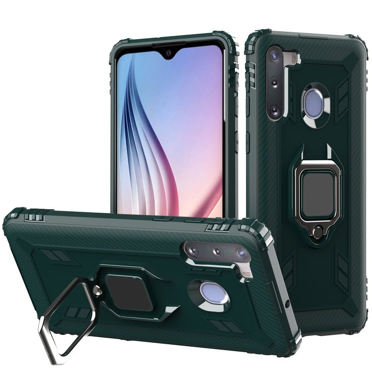 Carbon Fiber Protective Case with 360 Degree Rotating Ring Holder, For Samsung Galaxy A21 (US), For Samsung Galaxy A71 (5G), For Samsung Galaxy A51 (5G), For Xiaomi Mi 10 Lite / Youth (5G), For Xiaomi Redmi 9A, For Xiaomi Redmi 9C, For Huawei Y6p������...