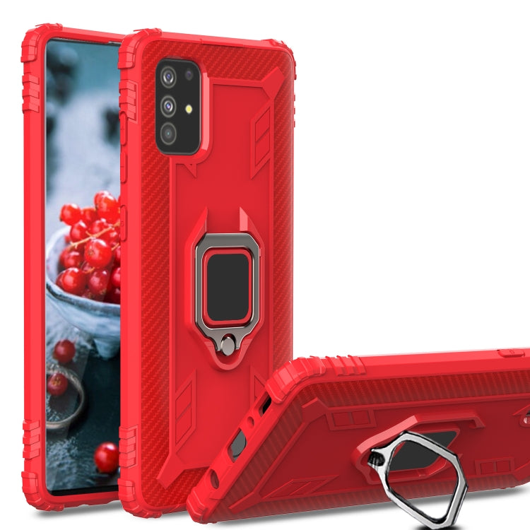 Carbon Fiber Protective Case with 360 Degree Rotating Ring Holder, For Samsung Galaxy A21 (US), For Samsung Galaxy A71 (5G), For Samsung Galaxy A51 (5G), For Xiaomi Mi 10 Lite / Youth (5G), For Xiaomi Redmi 9A, For Xiaomi Redmi 9C, For Huawei Y6p������...