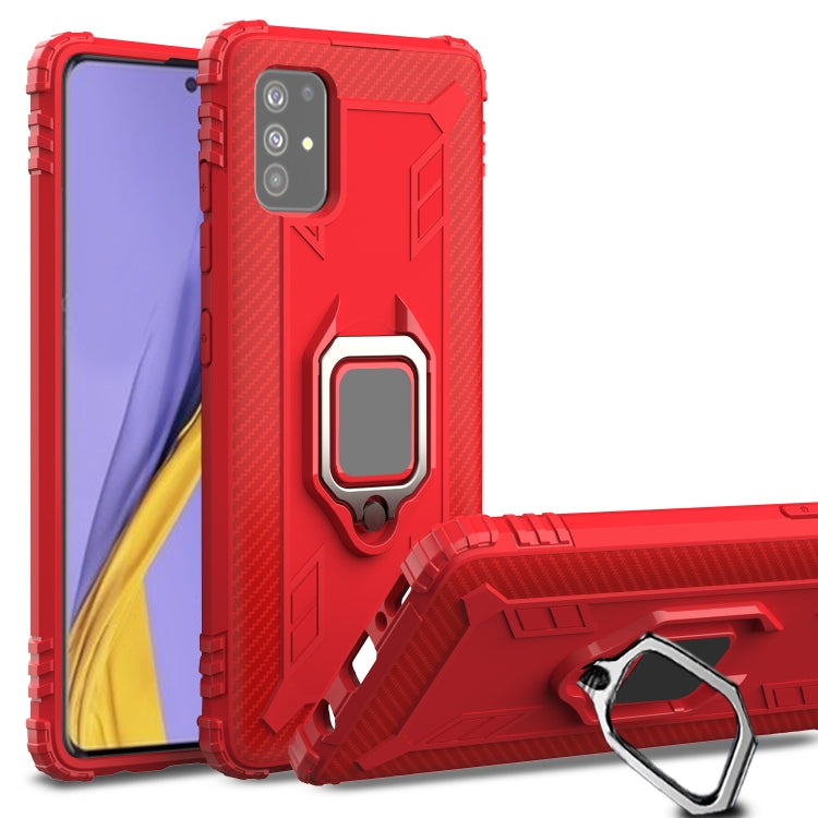Carbon Fiber Protective Case with 360 Degree Rotating Ring Holder, For Samsung Galaxy A21 (US), For Samsung Galaxy A71 (5G), For Samsung Galaxy A51 (5G), For Xiaomi Mi 10 Lite / Youth (5G), For Xiaomi Redmi 9A, For Xiaomi Redmi 9C, For Huawei Y6p������...