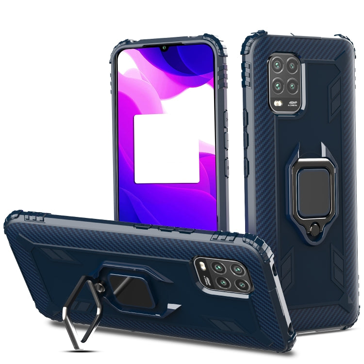 Carbon Fiber Protective Case with 360 Degree Rotating Ring Holder, For Samsung Galaxy A21 (US), For Samsung Galaxy A71 (5G), For Samsung Galaxy A51 (5G), For Xiaomi Mi 10 Lite / Youth (5G), For Xiaomi Redmi 9A, For Xiaomi Redmi 9C, For Huawei Y6p������...