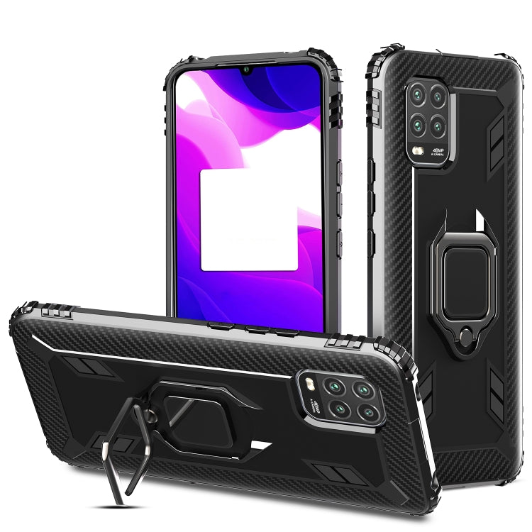 Carbon Fiber Protective Case with 360 Degree Rotating Ring Holder, For Samsung Galaxy A21 (US), For Samsung Galaxy A71 (5G), For Samsung Galaxy A51 (5G), For Xiaomi Mi 10 Lite / Youth (5G), For Xiaomi Redmi 9A, For Xiaomi Redmi 9C, For Huawei Y6p������...