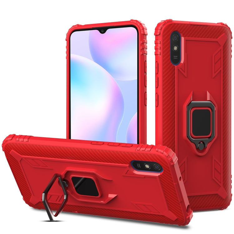 Carbon Fiber Protective Case with 360 Degree Rotating Ring Holder, For Samsung Galaxy A21 (US), For Samsung Galaxy A71 (5G), For Samsung Galaxy A51 (5G), For Xiaomi Mi 10 Lite / Youth (5G), For Xiaomi Redmi 9A, For Xiaomi Redmi 9C, For Huawei Y6p������...