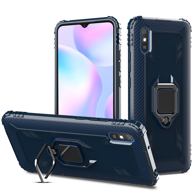 Carbon Fiber Protective Case with 360 Degree Rotating Ring Holder, For Samsung Galaxy A21 (US), For Samsung Galaxy A71 (5G), For Samsung Galaxy A51 (5G), For Xiaomi Mi 10 Lite / Youth (5G), For Xiaomi Redmi 9A, For Xiaomi Redmi 9C, For Huawei Y6p������...