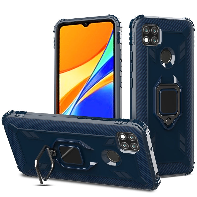 Carbon Fiber Protective Case with 360 Degree Rotating Ring Holder, For Samsung Galaxy A21 (US), For Samsung Galaxy A71 (5G), For Samsung Galaxy A51 (5G), For Xiaomi Mi 10 Lite / Youth (5G), For Xiaomi Redmi 9A, For Xiaomi Redmi 9C, For Huawei Y6p������...