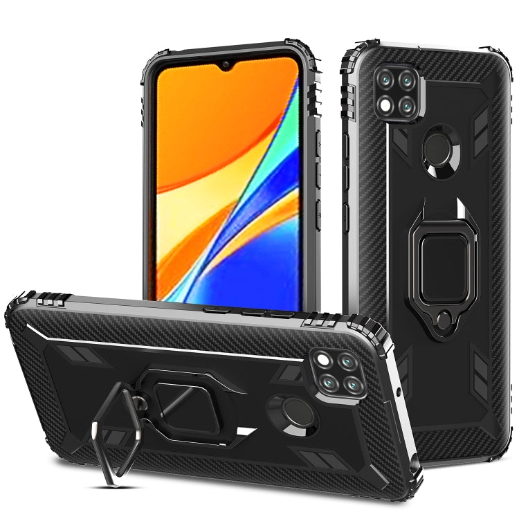 Carbon Fiber Protective Case with 360 Degree Rotating Ring Holder, For Samsung Galaxy A21 (US), For Samsung Galaxy A71 (5G), For Samsung Galaxy A51 (5G), For Xiaomi Mi 10 Lite / Youth (5G), For Xiaomi Redmi 9A, For Xiaomi Redmi 9C, For Huawei Y6p������...