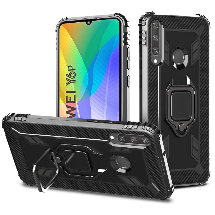 Carbon Fiber Protective Case with 360 Degree Rotating Ring Holder, For Samsung Galaxy A21 (US), For Samsung Galaxy A71 (5G), For Samsung Galaxy A51 (5G), For Xiaomi Mi 10 Lite / Youth (5G), For Xiaomi Redmi 9A, For Xiaomi Redmi 9C, For Huawei Y6p������...