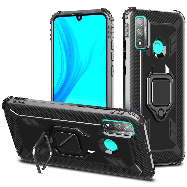 Carbon Fiber Protective Case with 360 Degree Rotating Ring Holder, For Samsung Galaxy A21 (US), For Samsung Galaxy A71 (5G), For Samsung Galaxy A51 (5G), For Xiaomi Mi 10 Lite / Youth (5G), For Xiaomi Redmi 9A, For Xiaomi Redmi 9C, For Huawei Y6p������...
