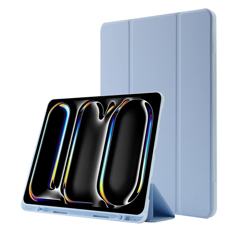 Skin Feel Tri-fold Leather Tablet Case with Pen Slot, For iPad Air 11 2025 / 2024, For iPad Air 13 2025 / 2024, For iPad Pro 13 2024, For iPad Pro 11 2024