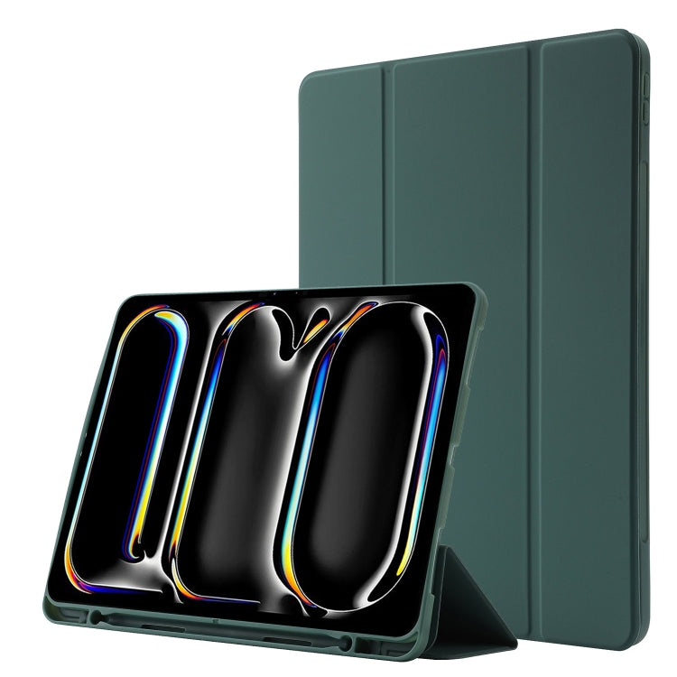 Skin Feel Tri-fold Leather Tablet Case with Pen Slot, For iPad Air 11 2025 / 2024, For iPad Air 13 2025 / 2024, For iPad Pro 13 2024, For iPad Pro 11 2024