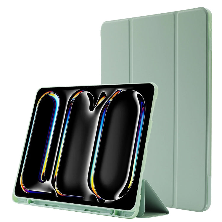 Skin Feel Tri-fold Leather Tablet Case with Pen Slot, For iPad Air 11 2025 / 2024, For iPad Air 13 2025 / 2024, For iPad Pro 13 2024, For iPad Pro 11 2024