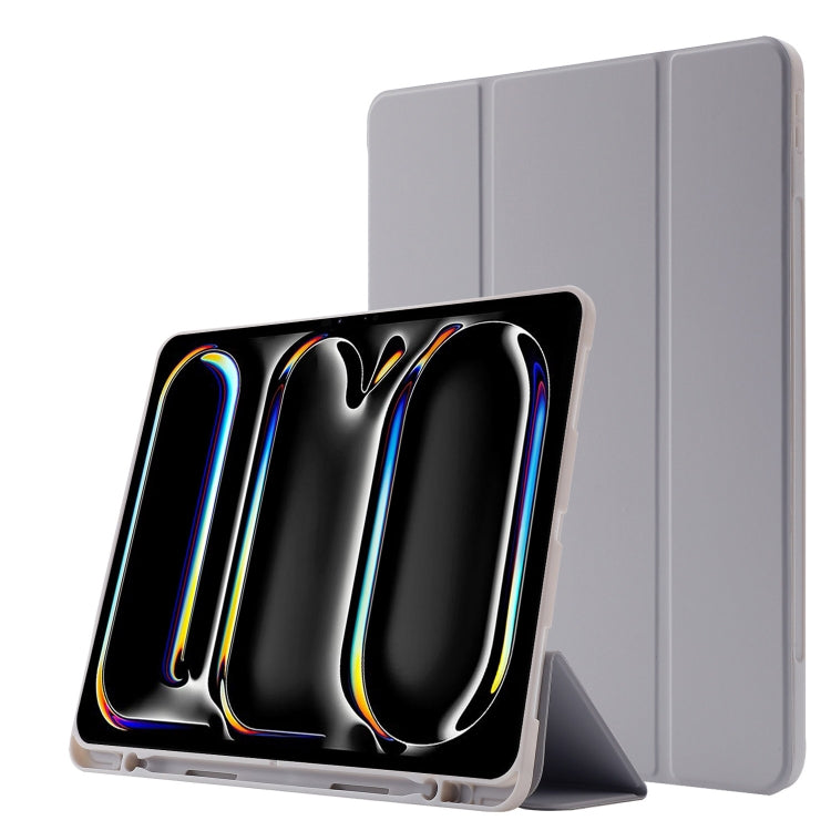 Skin Feel Tri-fold Leather Tablet Case with Pen Slot, For iPad Air 11 2025 / 2024, For iPad Air 13 2025 / 2024, For iPad Pro 13 2024, For iPad Pro 11 2024