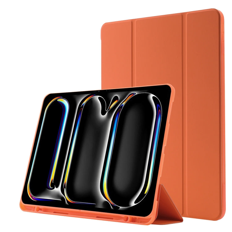 Skin Feel Tri-fold Leather Tablet Case with Pen Slot, For iPad Air 11 2025 / 2024, For iPad Air 13 2025 / 2024, For iPad Pro 13 2024, For iPad Pro 11 2024