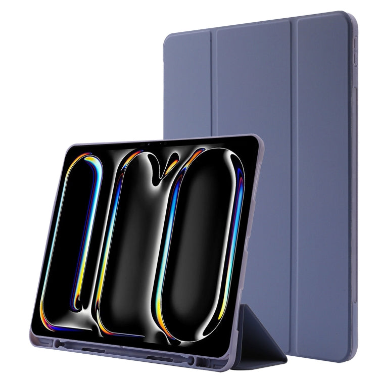 Skin Feel Tri-fold Leather Tablet Case with Pen Slot, For iPad Air 11 2025 / 2024, For iPad Air 13 2025 / 2024, For iPad Pro 13 2024, For iPad Pro 11 2024