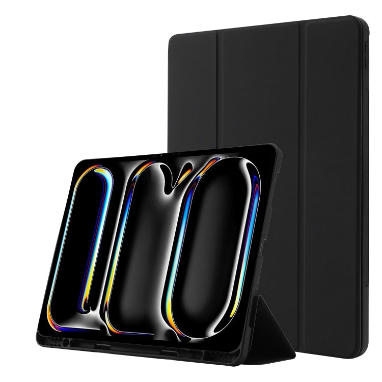 Skin Feel Tri-fold Leather Tablet Case with Pen Slot, For iPad Air 11 2025 / 2024, For iPad Air 13 2025 / 2024, For iPad Pro 13 2024, For iPad Pro 11 2024