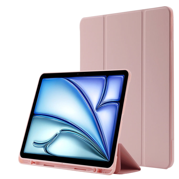 Skin Feel Tri-fold Leather Tablet Case with Pen Slot, For iPad Air 11 2025 / 2024, For iPad Air 13 2025 / 2024, For iPad Pro 13 2024, For iPad Pro 11 2024