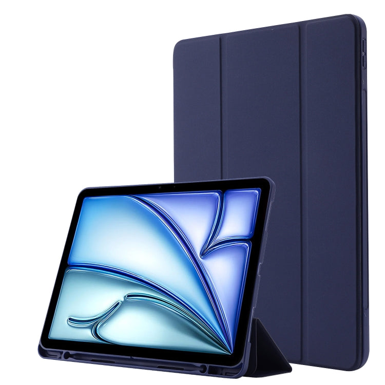 Skin Feel Tri-fold Leather Tablet Case with Pen Slot, For iPad Air 11 2025 / 2024, For iPad Air 13 2025 / 2024, For iPad Pro 13 2024, For iPad Pro 11 2024