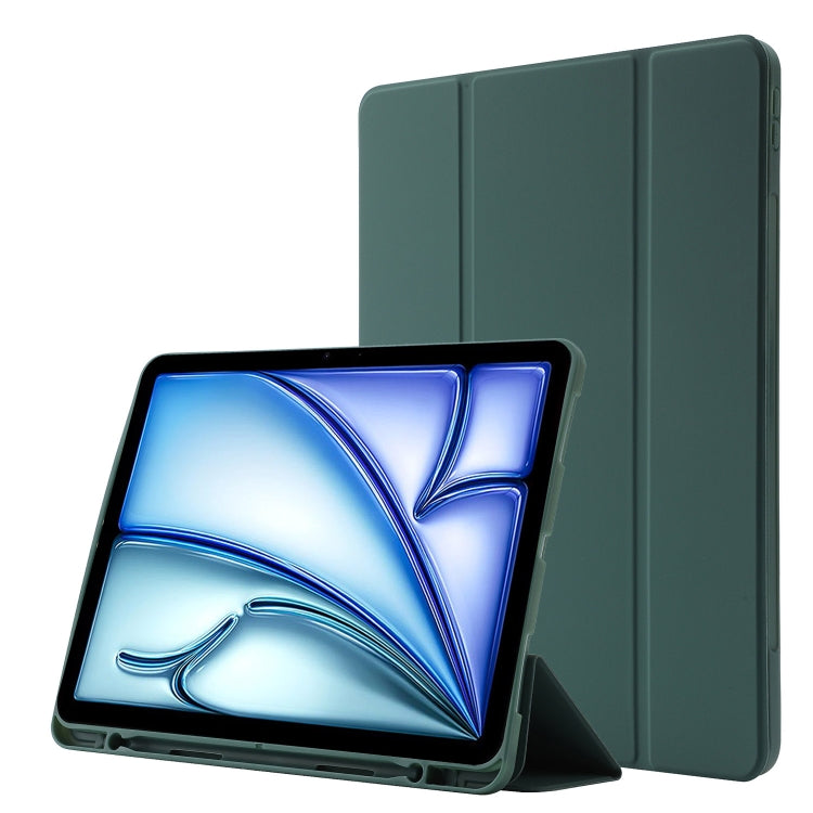 Skin Feel Tri-fold Leather Tablet Case with Pen Slot, For iPad Air 11 2025 / 2024, For iPad Air 13 2025 / 2024, For iPad Pro 13 2024, For iPad Pro 11 2024