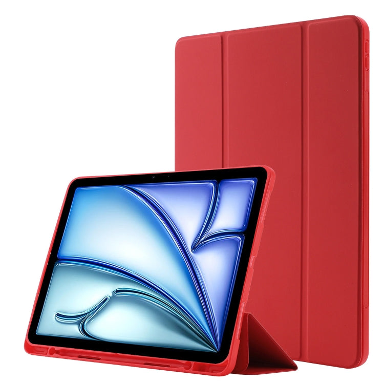 Skin Feel Tri-fold Leather Tablet Case with Pen Slot, For iPad Air 11 2025 / 2024, For iPad Air 13 2025 / 2024, For iPad Pro 13 2024, For iPad Pro 11 2024