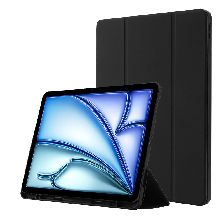 Skin Feel Tri-fold Leather Tablet Case with Pen Slot, For iPad Air 11 2025 / 2024, For iPad Air 13 2025 / 2024, For iPad Pro 13 2024, For iPad Pro 11 2024