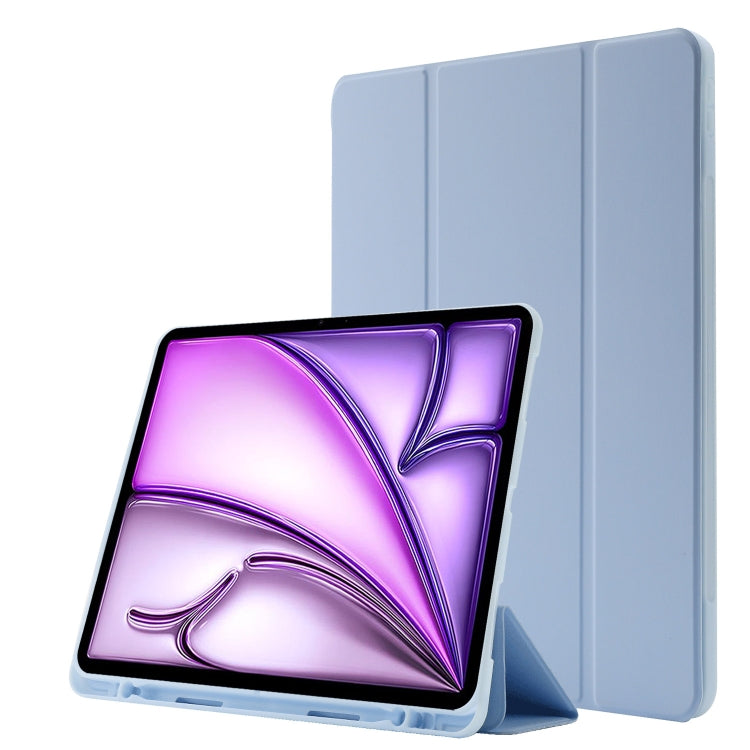 Skin Feel Tri-fold Leather Tablet Case with Pen Slot, For iPad Air 11 2025 / 2024, For iPad Air 13 2025 / 2024, For iPad Pro 13 2024, For iPad Pro 11 2024