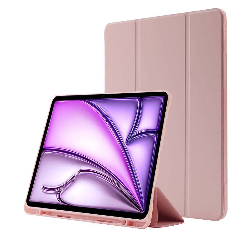 Skin Feel Tri-fold Leather Tablet Case with Pen Slot, For iPad Air 11 2025 / 2024, For iPad Air 13 2025 / 2024, For iPad Pro 13 2024, For iPad Pro 11 2024