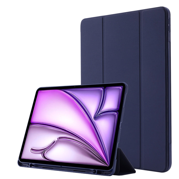 Skin Feel Tri-fold Leather Tablet Case with Pen Slot, For iPad Air 11 2025 / 2024, For iPad Air 13 2025 / 2024, For iPad Pro 13 2024, For iPad Pro 11 2024
